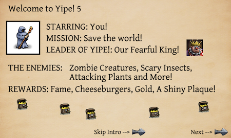 Yipe 5 new player intro